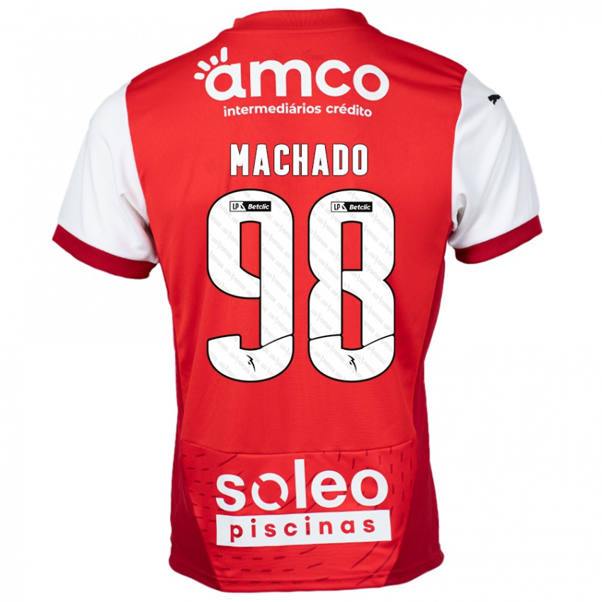 Kinder Gonçalo Machado #98 Rot Weiß Heimtrikot Trikot 2024/25 T-Shirt