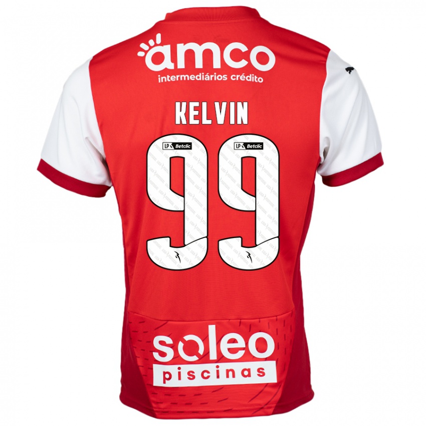 Kinder Kauan Kelvin #99 Rot Weiß Heimtrikot Trikot 2024/25 T-Shirt