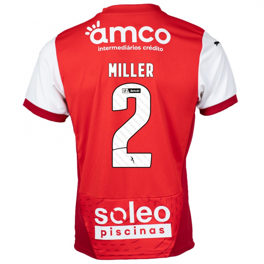 Kinder Maria Miller #2 Rot Weiß Heimtrikot Trikot 2024/25 T-Shirt