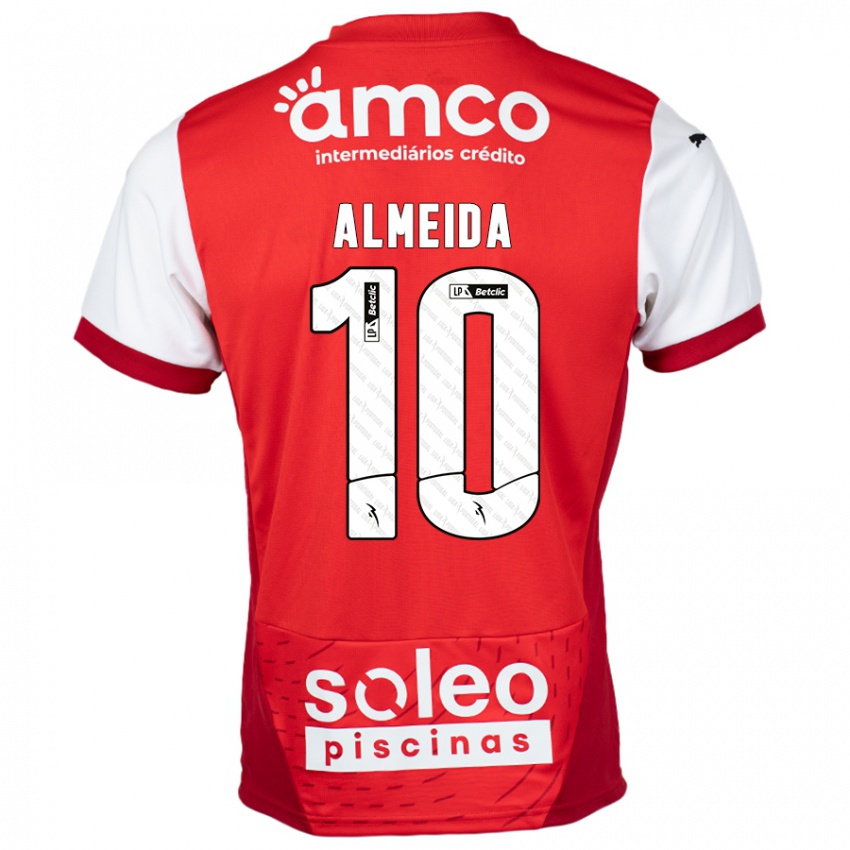 Kinder Vitória Almeida #10 Rot Weiß Heimtrikot Trikot 2024/25 T-Shirt