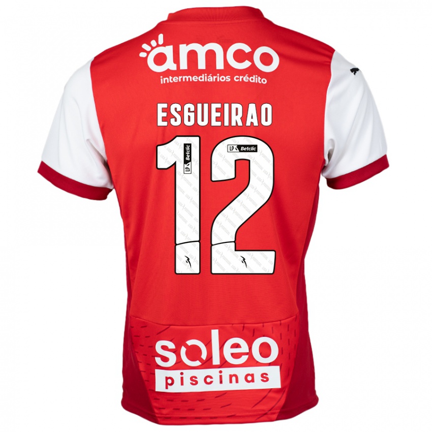 Kinder Íris Esgueirão #12 Rot Weiß Heimtrikot Trikot 2024/25 T-Shirt