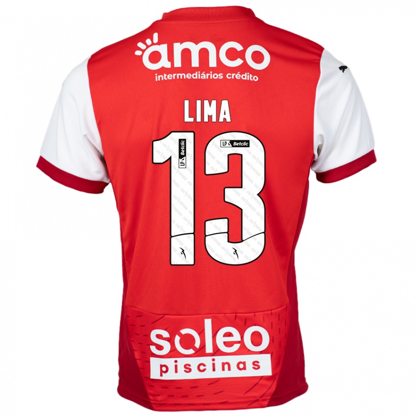 Kinder Aline Lima #13 Rot Weiß Heimtrikot Trikot 2024/25 T-Shirt