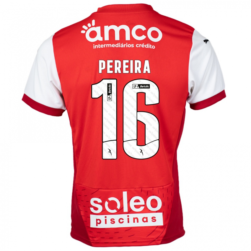 Kinder Catarina Pereira #16 Rot Weiß Heimtrikot Trikot 2024/25 T-Shirt