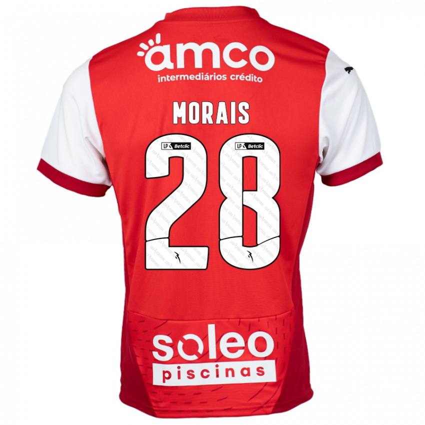 Kinder Patrícia Morais #28 Rot Weiß Heimtrikot Trikot 2024/25 T-Shirt