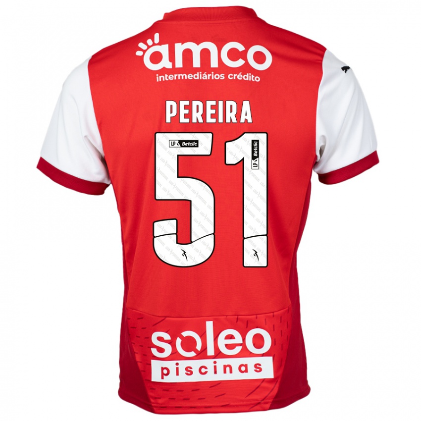 Kinder Evy Pereira #51 Rot Weiß Heimtrikot Trikot 2024/25 T-Shirt