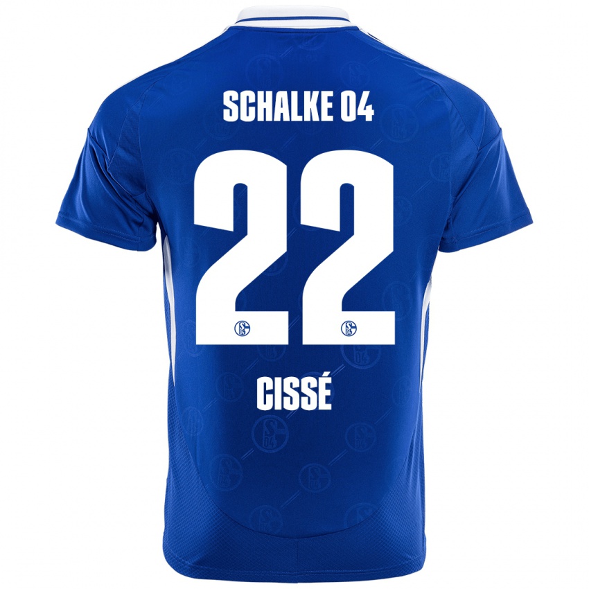 Kinder Ibrahima Cissé #22 Königsblau Heimtrikot Trikot 2024/25 T-Shirt