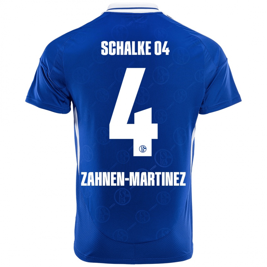 Kinder Pablo Zahnen-Martinez #4 Königsblau Heimtrikot Trikot 2024/25 T-Shirt