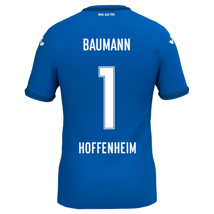 Kinder Oliver Baumann #1 Königsblau Heimtrikot Trikot 2024/25 T-Shirt