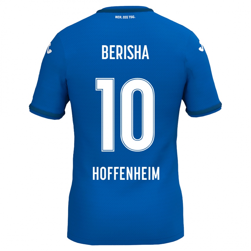 Kinder Mergim Berisha #10 Königsblau Heimtrikot Trikot 2024/25 T-Shirt