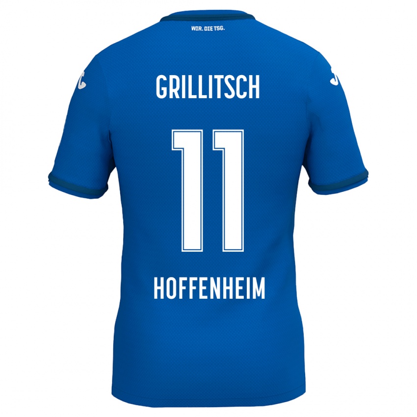 Kinder Florian Grillitsch #11 Königsblau Heimtrikot Trikot 2024/25 T-Shirt