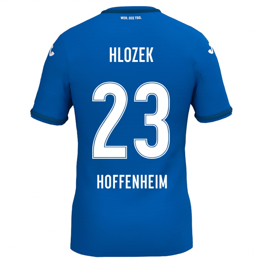 Kinder Adam Hlozek #23 Königsblau Heimtrikot Trikot 2024/25 T-Shirt