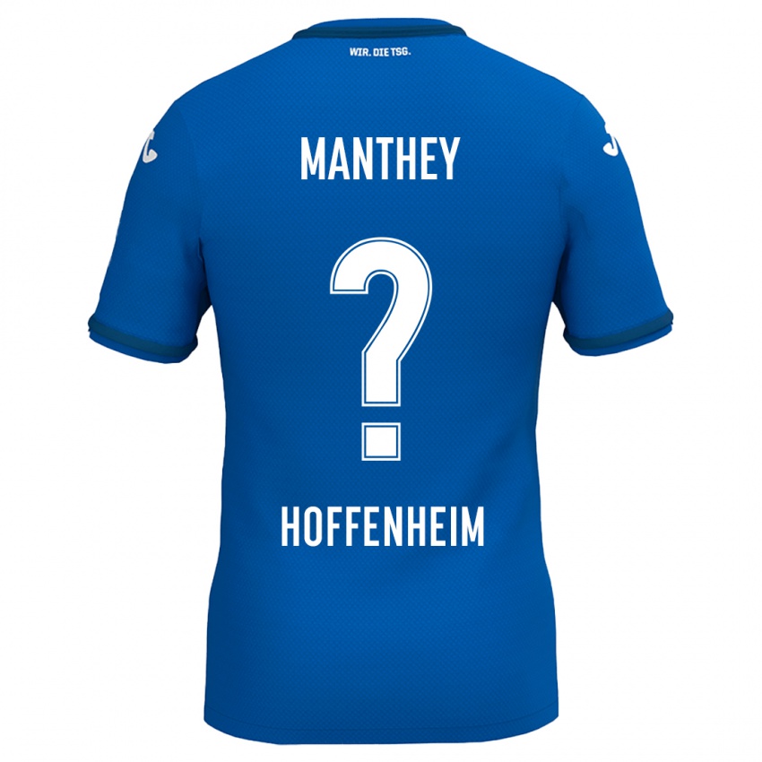 Kinder Kevin Manthey #0 Königsblau Heimtrikot Trikot 2024/25 T-Shirt