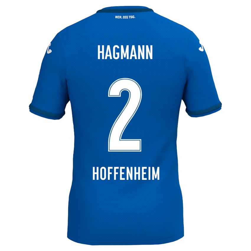 Kinder Felix Hagmann #2 Königsblau Heimtrikot Trikot 2024/25 T-Shirt