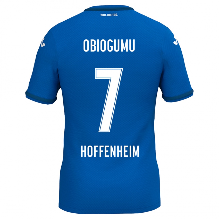 Kinder Uche Obiogumu #7 Königsblau Heimtrikot Trikot 2024/25 T-Shirt