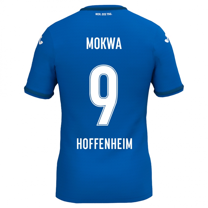 Kinder David Mokwa #9 Königsblau Heimtrikot Trikot 2024/25 T-Shirt