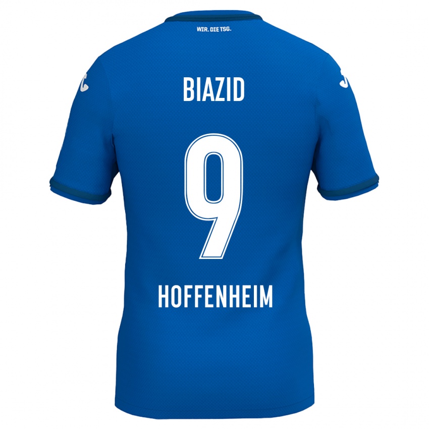 Kinder Zain Biazid #9 Königsblau Heimtrikot Trikot 2024/25 T-Shirt