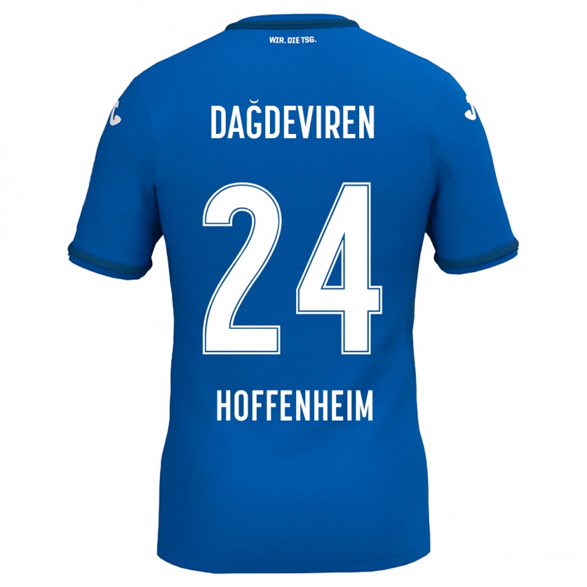 Kinder Diren Dağdeviren #24 Königsblau Heimtrikot Trikot 2024/25 T-Shirt