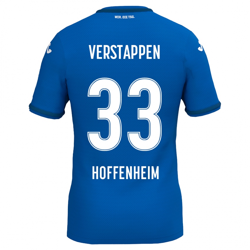 Kinder Eric Verstappen #33 Königsblau Heimtrikot Trikot 2024/25 T-Shirt