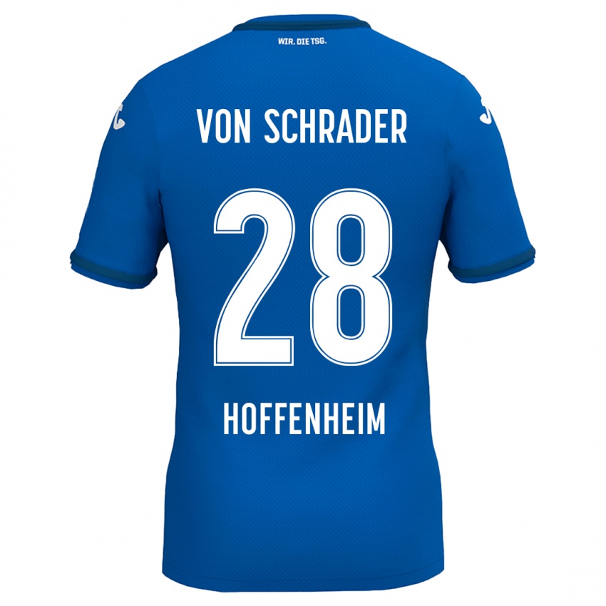 Kinder Lina Von Schrader #28 Königsblau Heimtrikot Trikot 2024/25 T-Shirt