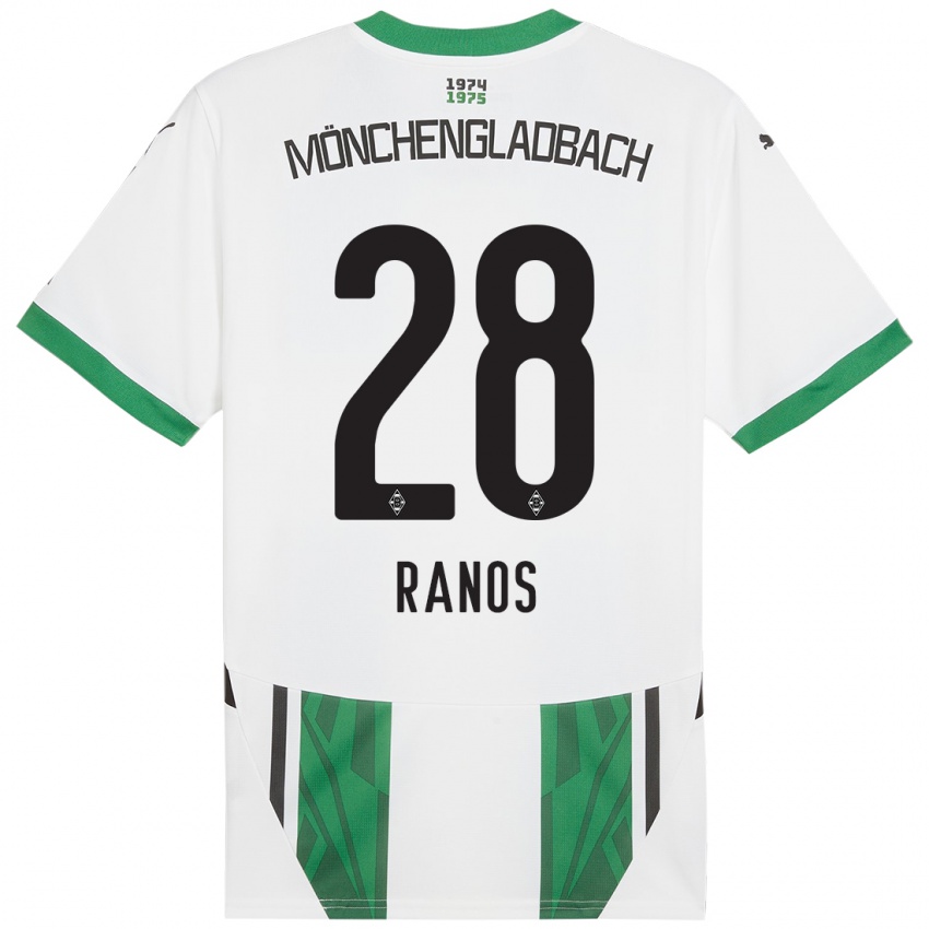 Kinder Grant-Leon Ranos #28 Weiß Grün Heimtrikot Trikot 2024/25 T-Shirt