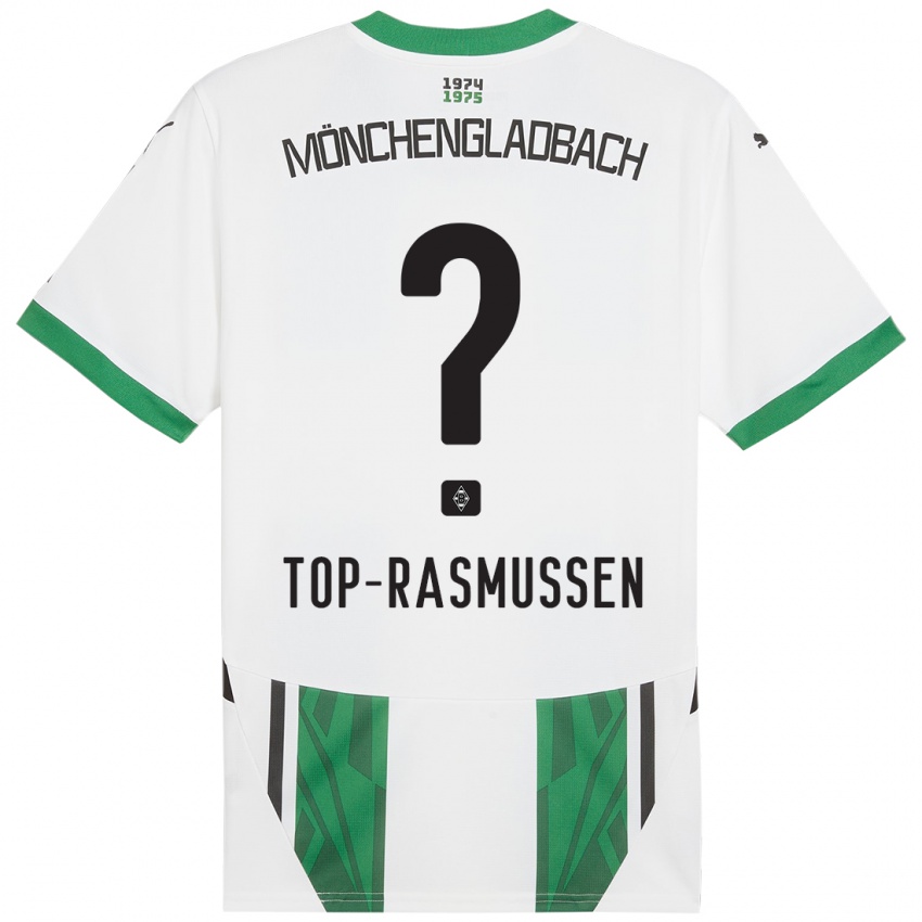 Kinder Tristan Top-Rasmussen #0 Weiß Grün Heimtrikot Trikot 2024/25 T-Shirt