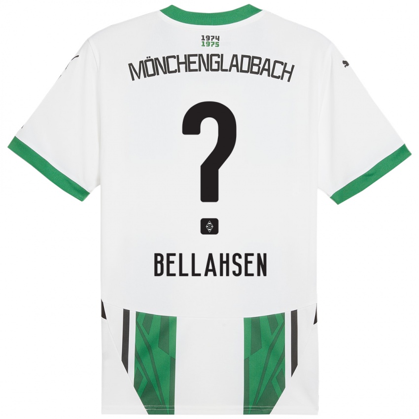 Kinder Joseph Bellahsen #0 Weiß Grün Heimtrikot Trikot 2024/25 T-Shirt