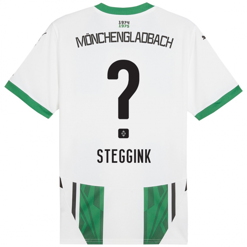 Kinder Lennart Steggink #0 Weiß Grün Heimtrikot Trikot 2024/25 T-Shirt