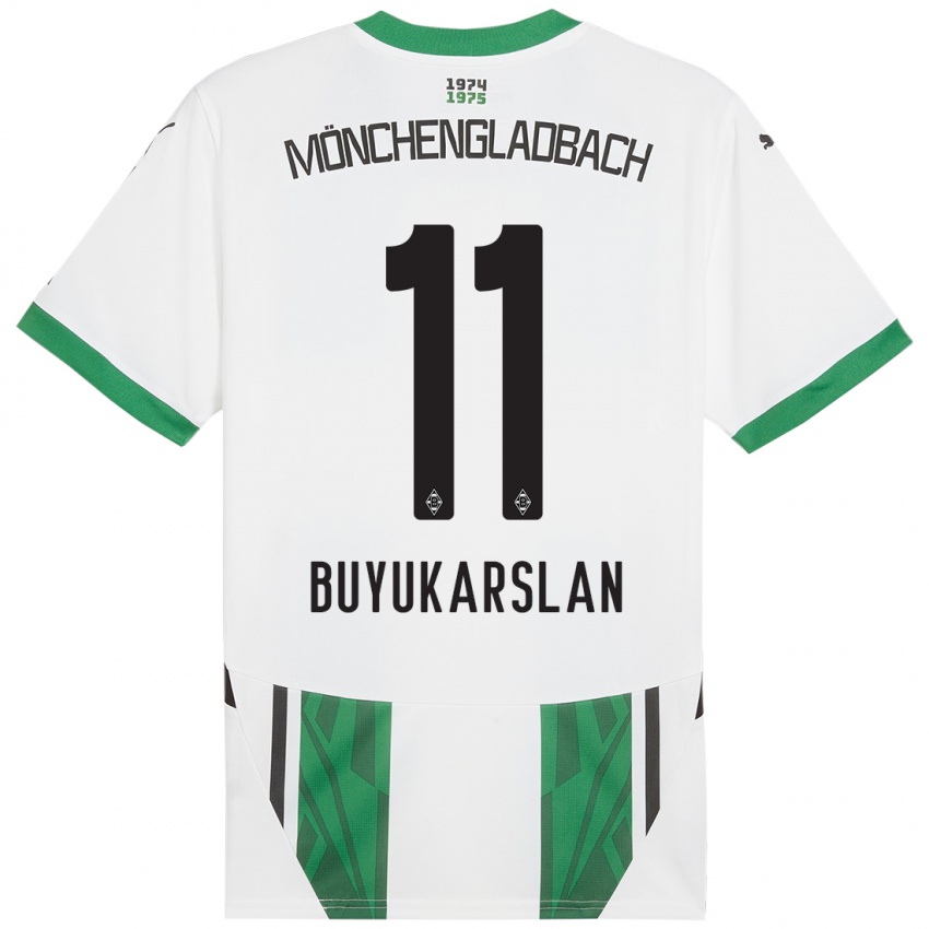 Kinder Oguzcan Büyükarslan #11 Weiß Grün Heimtrikot Trikot 2024/25 T-Shirt