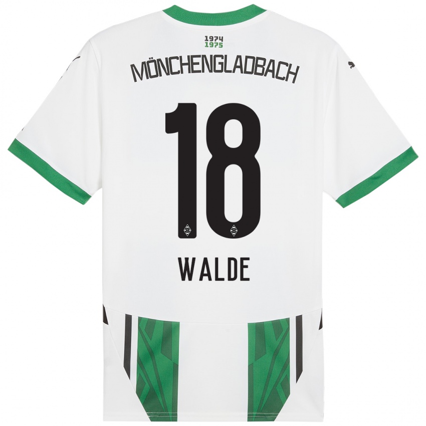 Kinder Simon Walde #18 Weiß Grün Heimtrikot Trikot 2024/25 T-Shirt