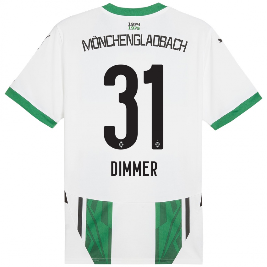 Kinder Florian Dimmer #31 Weiß Grün Heimtrikot Trikot 2024/25 T-Shirt