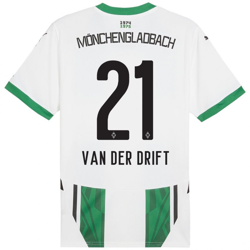 Kinder Suus Van Der Drift #21 Weiß Grün Heimtrikot Trikot 2024/25 T-Shirt