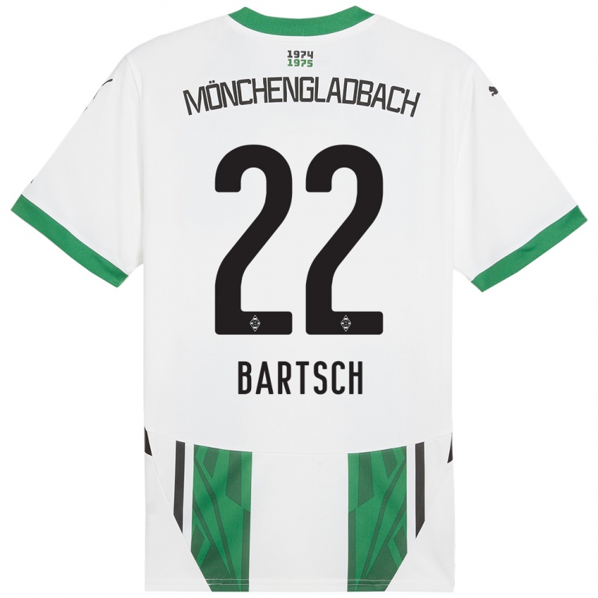 Kinder Kristina Bartsch #22 Weiß Grün Heimtrikot Trikot 2024/25 T-Shirt