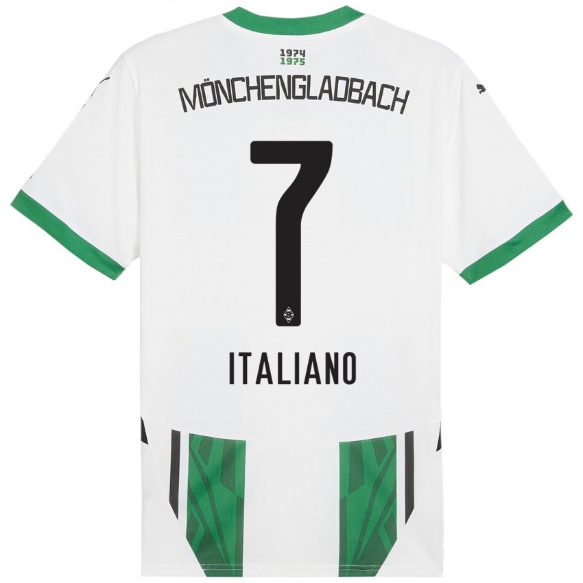 Kinder Jacob Italiano #7 Weiß Grün Heimtrikot Trikot 2024/25 T-Shirt