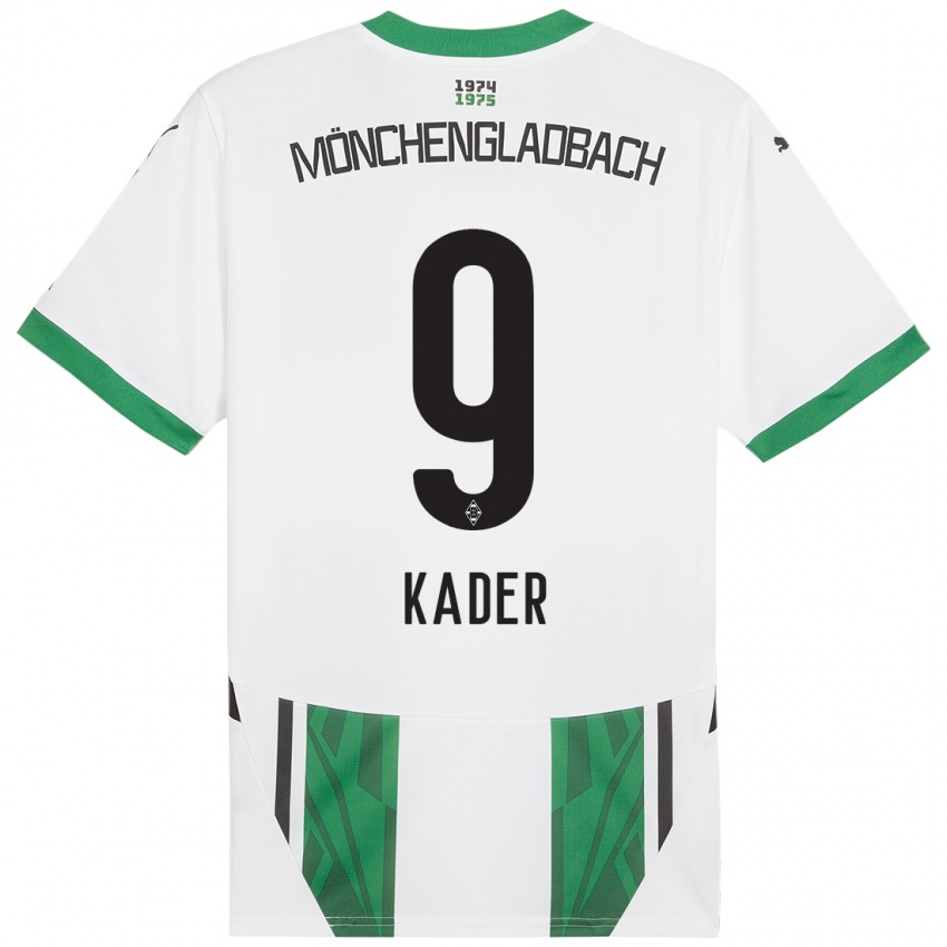 Kinder Cagatay Kader #9 Weiß Grün Heimtrikot Trikot 2024/25 T-Shirt