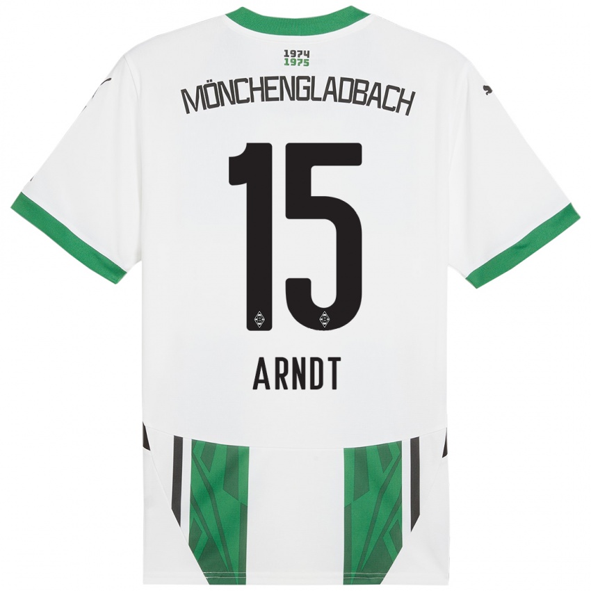 Kinder Leo Arndt #15 Weiß Grün Heimtrikot Trikot 2024/25 T-Shirt