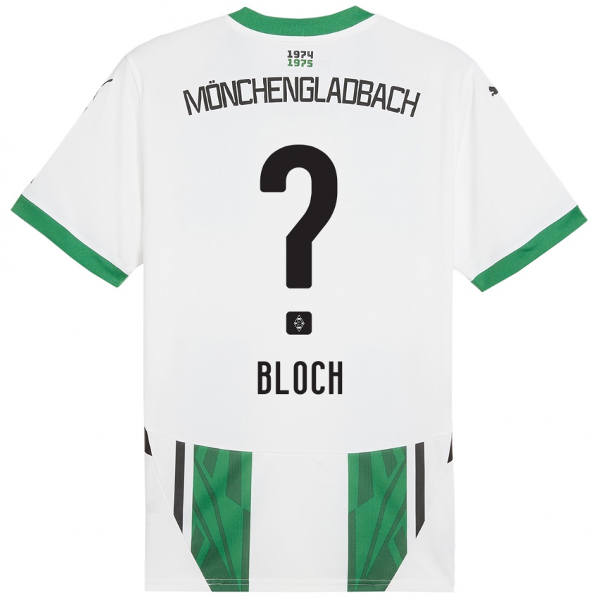 Kinder Stefan Bloch #0 Weiß Grün Heimtrikot Trikot 2024/25 T-Shirt