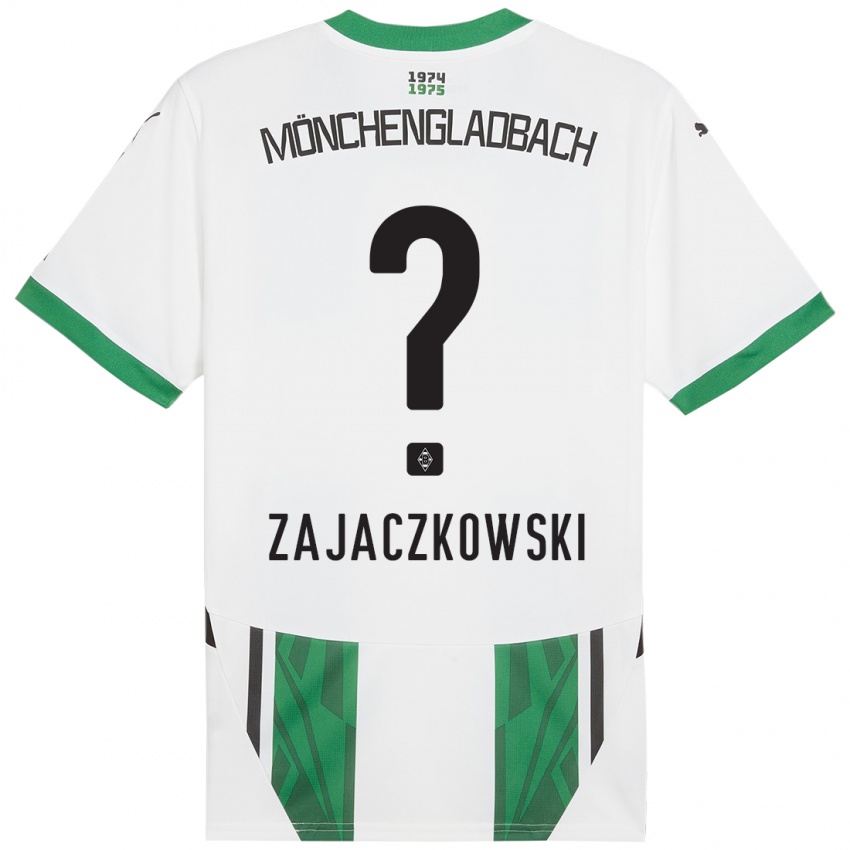 Kinder Vincent Zajaczkowski #0 Weiß Grün Heimtrikot Trikot 2024/25 T-Shirt