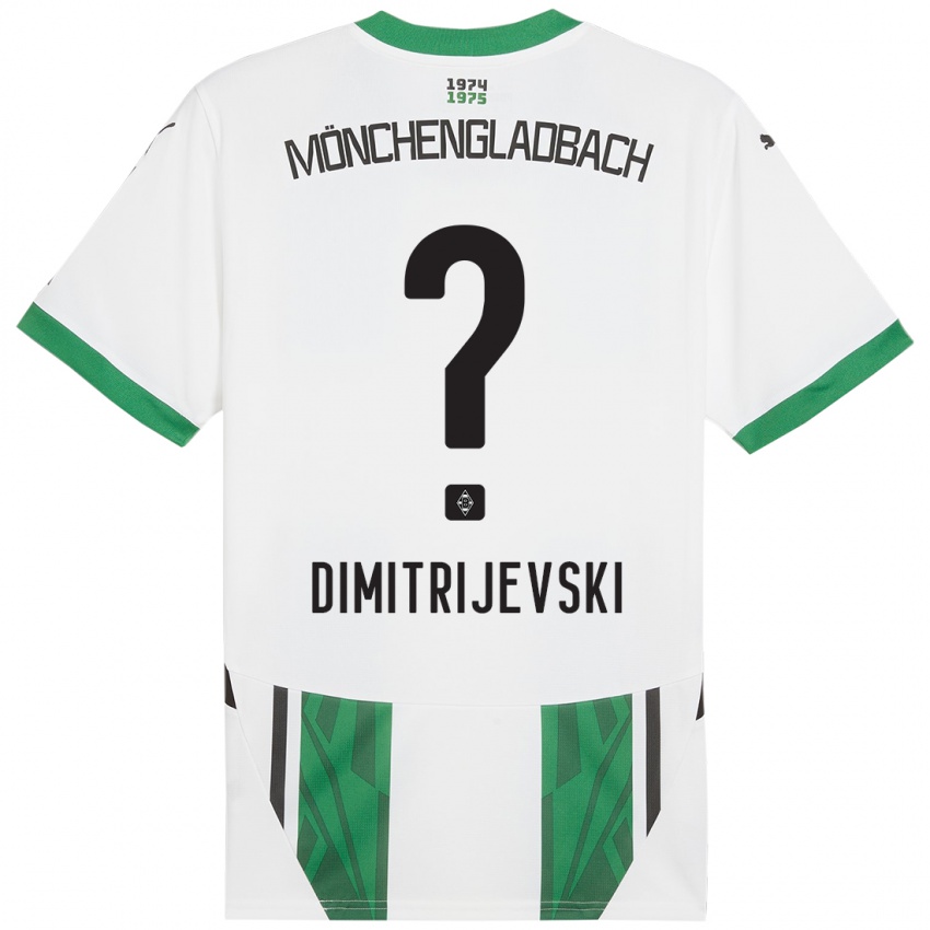 Kinder Maximilian Dimitrijevski #0 Weiß Grün Heimtrikot Trikot 2024/25 T-Shirt