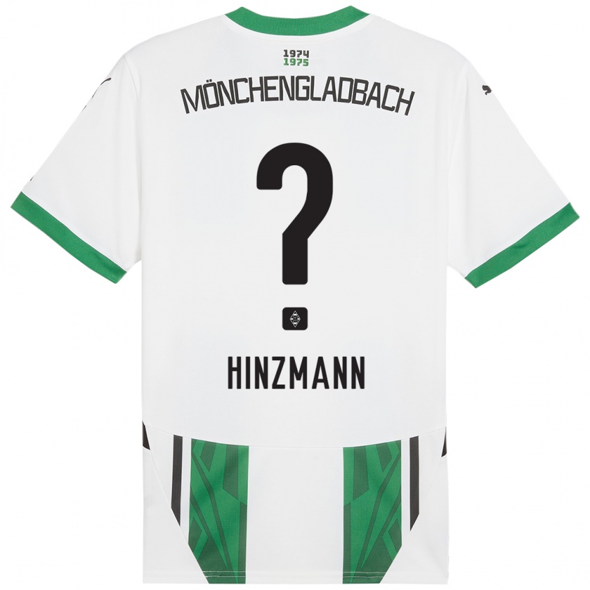 Kinder Sinan Hinzmann #0 Weiß Grün Heimtrikot Trikot 2024/25 T-Shirt