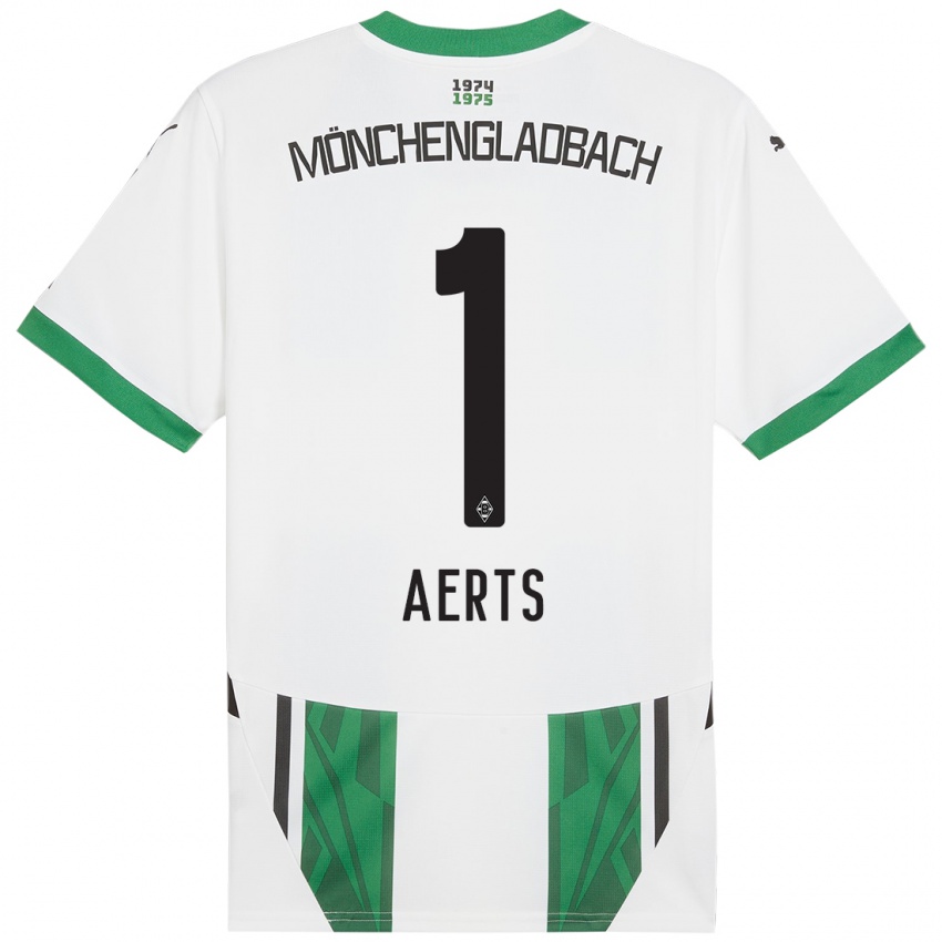 Kinder Liv Aerts #1 Weiß Grün Heimtrikot Trikot 2024/25 T-Shirt