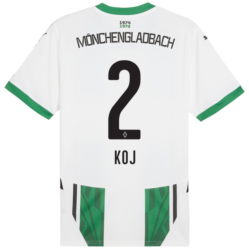 Kinder Julia Koj #2 Weiß Grün Heimtrikot Trikot 2024/25 T-Shirt