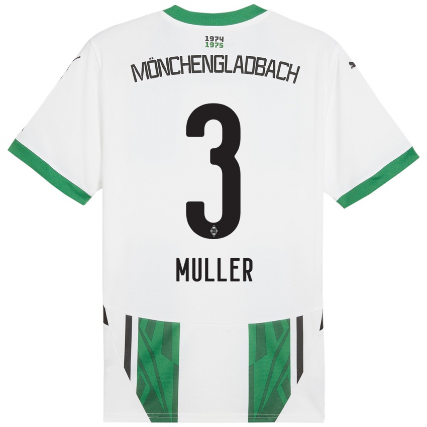 Kinder Barbara Müller #3 Weiß Grün Heimtrikot Trikot 2024/25 T-Shirt