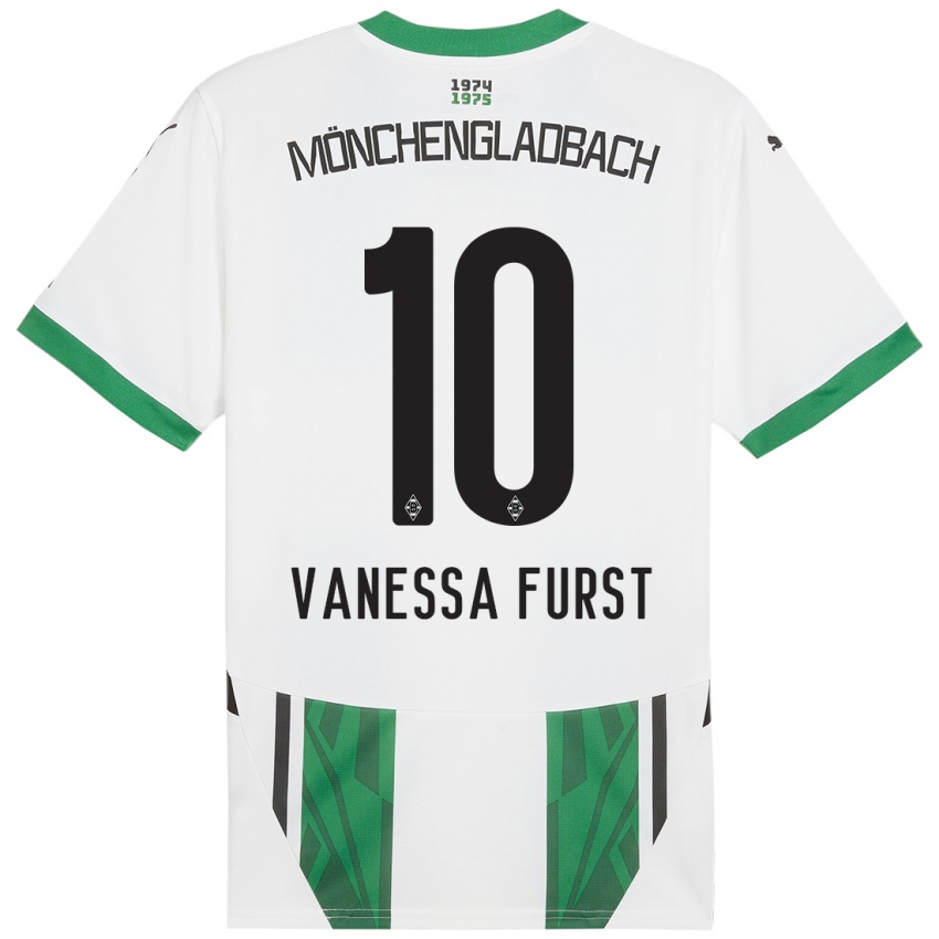 Kinder Vanessa Fürst #10 Weiß Grün Heimtrikot Trikot 2024/25 T-Shirt