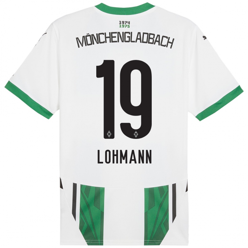 Kinder Mona Lohmann #19 Weiß Grün Heimtrikot Trikot 2024/25 T-Shirt