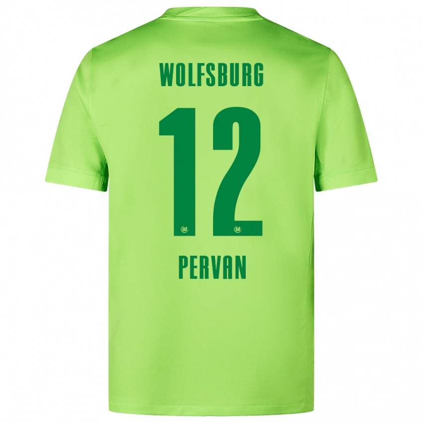 Kinder Pavao Pervan #12 Fluoreszierendes Grün Heimtrikot Trikot 2024/25 T-Shirt