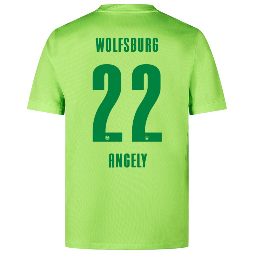 Kinder Mathys Angély #22 Fluoreszierendes Grün Heimtrikot Trikot 2024/25 T-Shirt