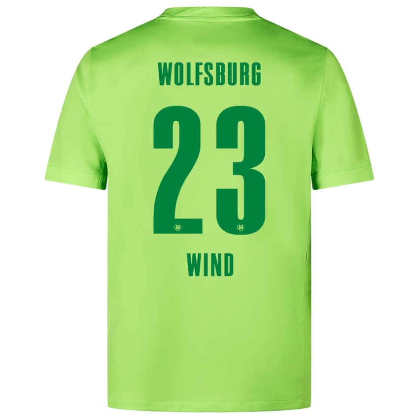 Kinder Jonas Wind #23 Fluoreszierendes Grün Heimtrikot Trikot 2024/25 T-Shirt