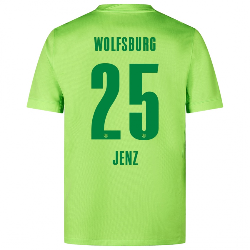 Kinder Moritz Jenz #25 Fluoreszierendes Grün Heimtrikot Trikot 2024/25 T-Shirt