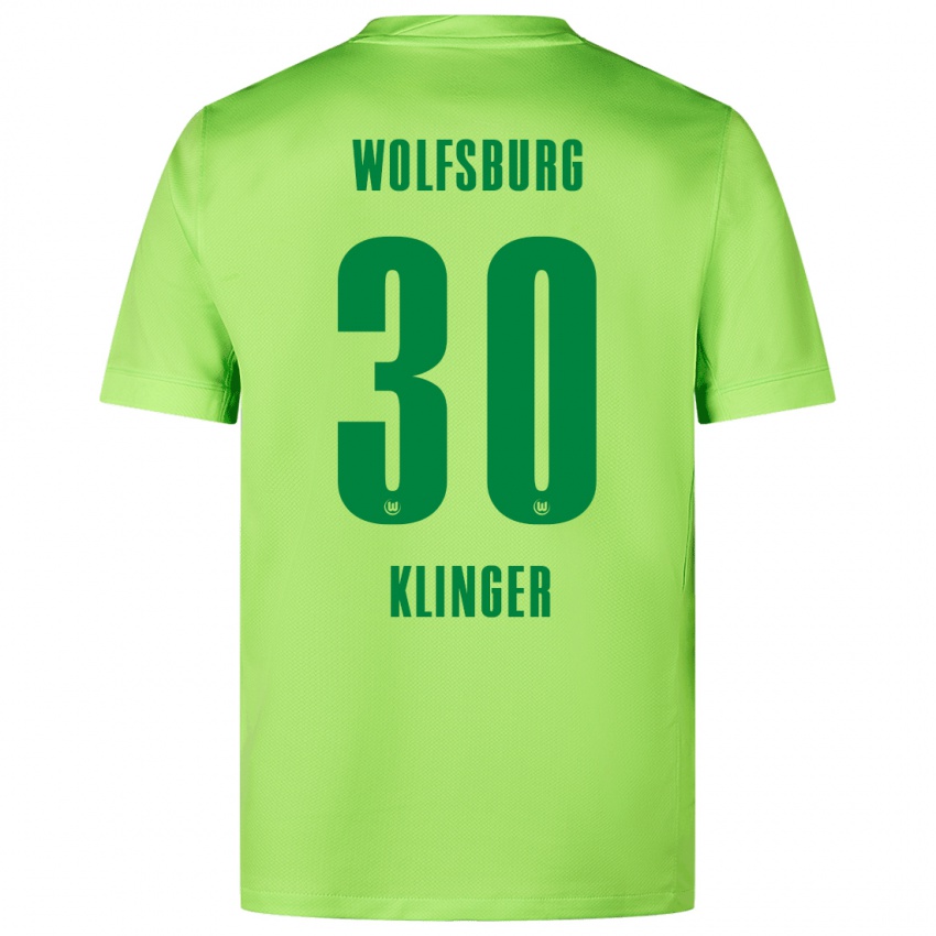 Kinder Niklas Klinger #30 Fluoreszierendes Grün Heimtrikot Trikot 2024/25 T-Shirt