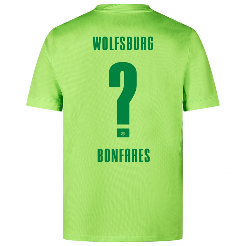 Kinder Marouan Bonfares #0 Fluoreszierendes Grün Heimtrikot Trikot 2024/25 T-Shirt